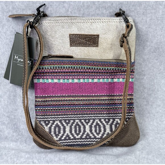 Myra Bag Handbags - Myra Bag Purse Crossbody Cowhide Native Design Leather Adjustable Southwestern